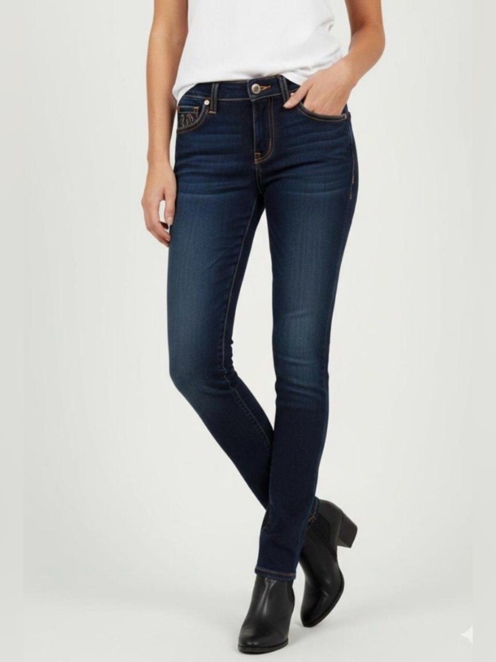 True Religion | Women’s Dark Blue Vintage Y2K Stella Low Rise Skinny Jeans Sz 28